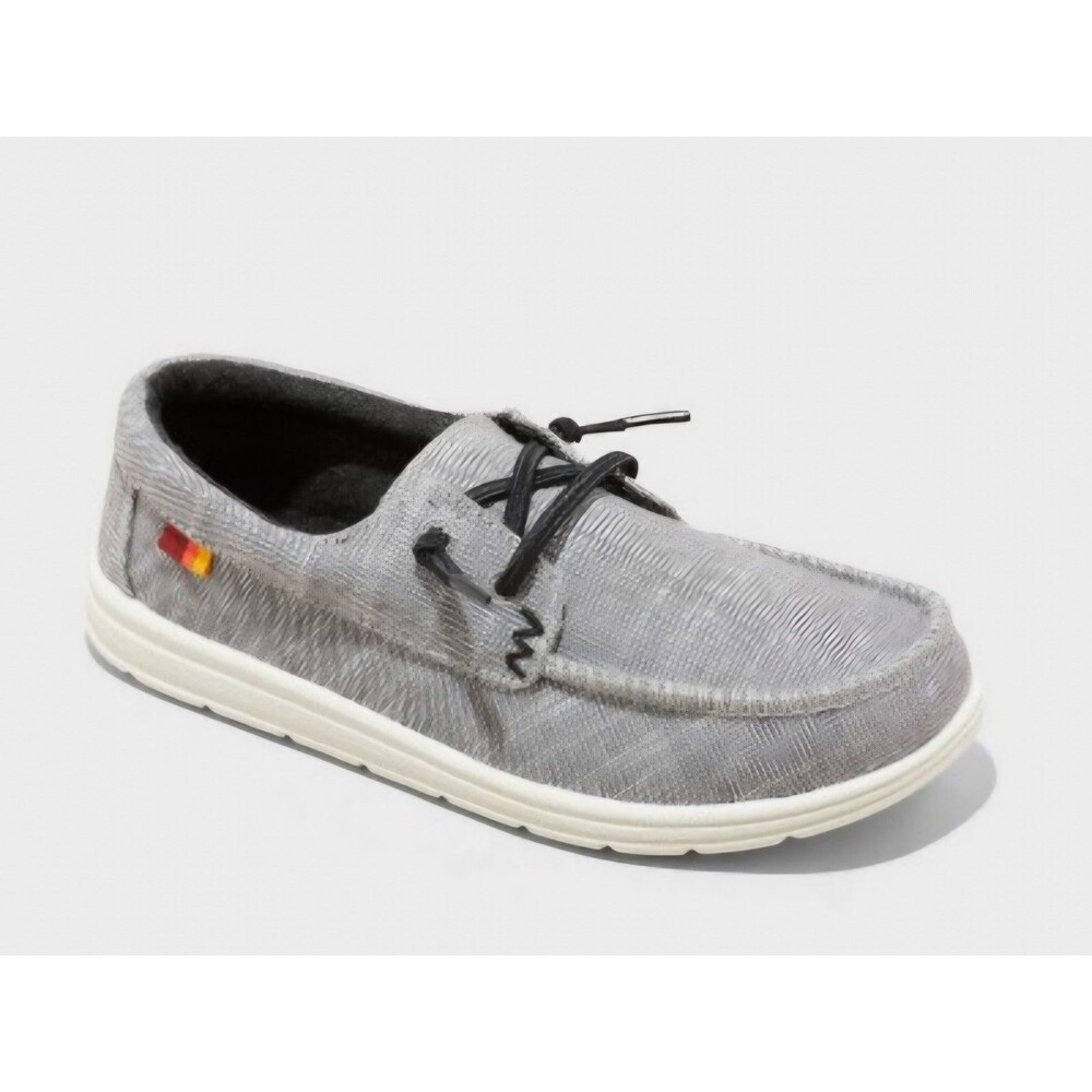 Cat & Jack Briar Slip-On Lace Up Sneakers Gray Size 6